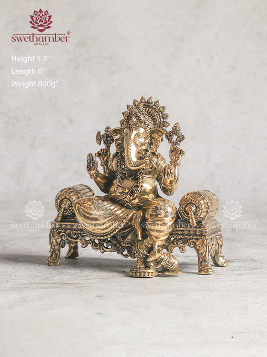 Handmade Small Brass Ganesha