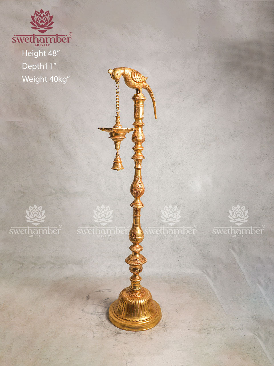Brass Large Parrot lamps