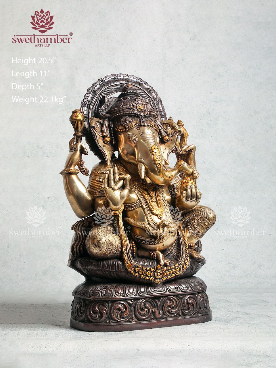 Brass Ganesha Idol For Housewarming