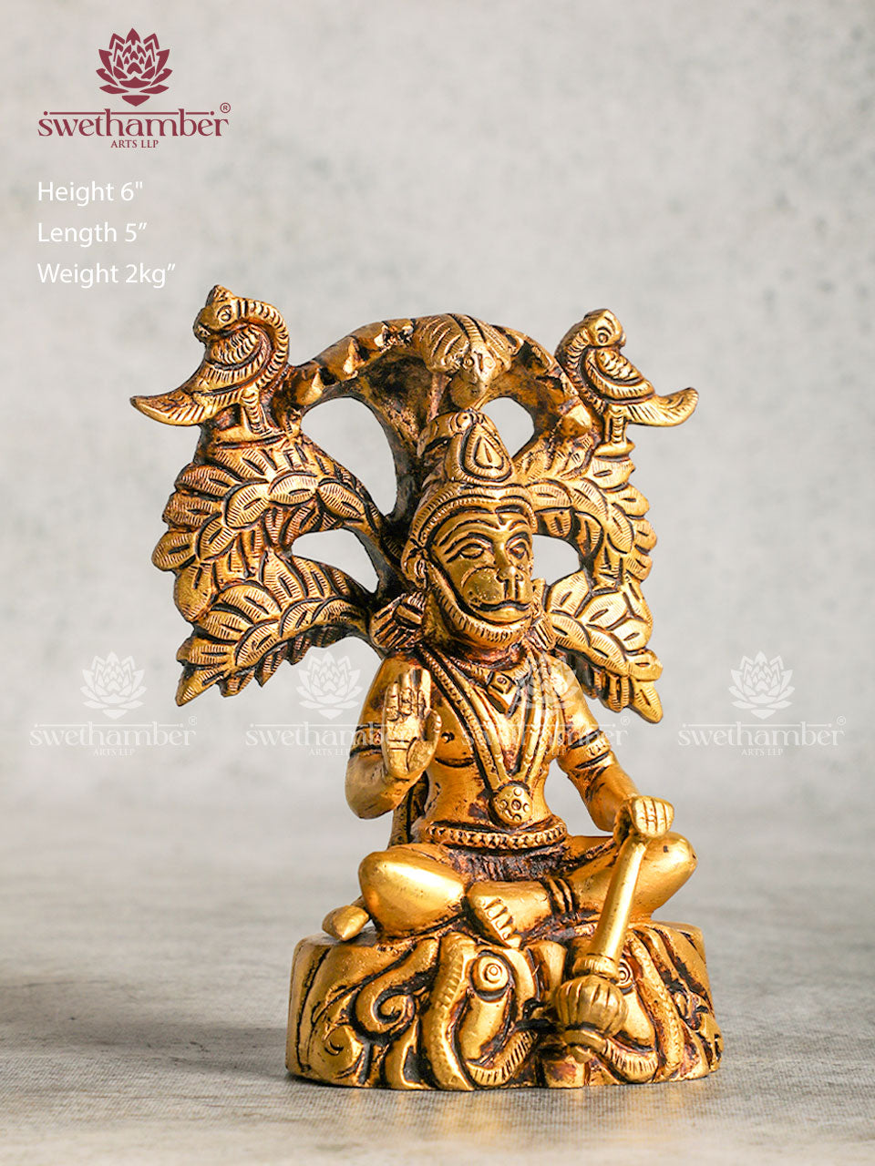 Brass Hanuman Idol For Worship