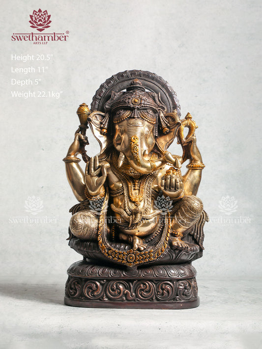 Brass Ganesha Idol For Housewarming