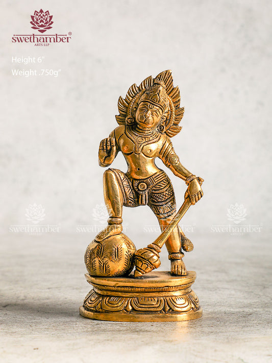 Antique Brass Hanuman Statue