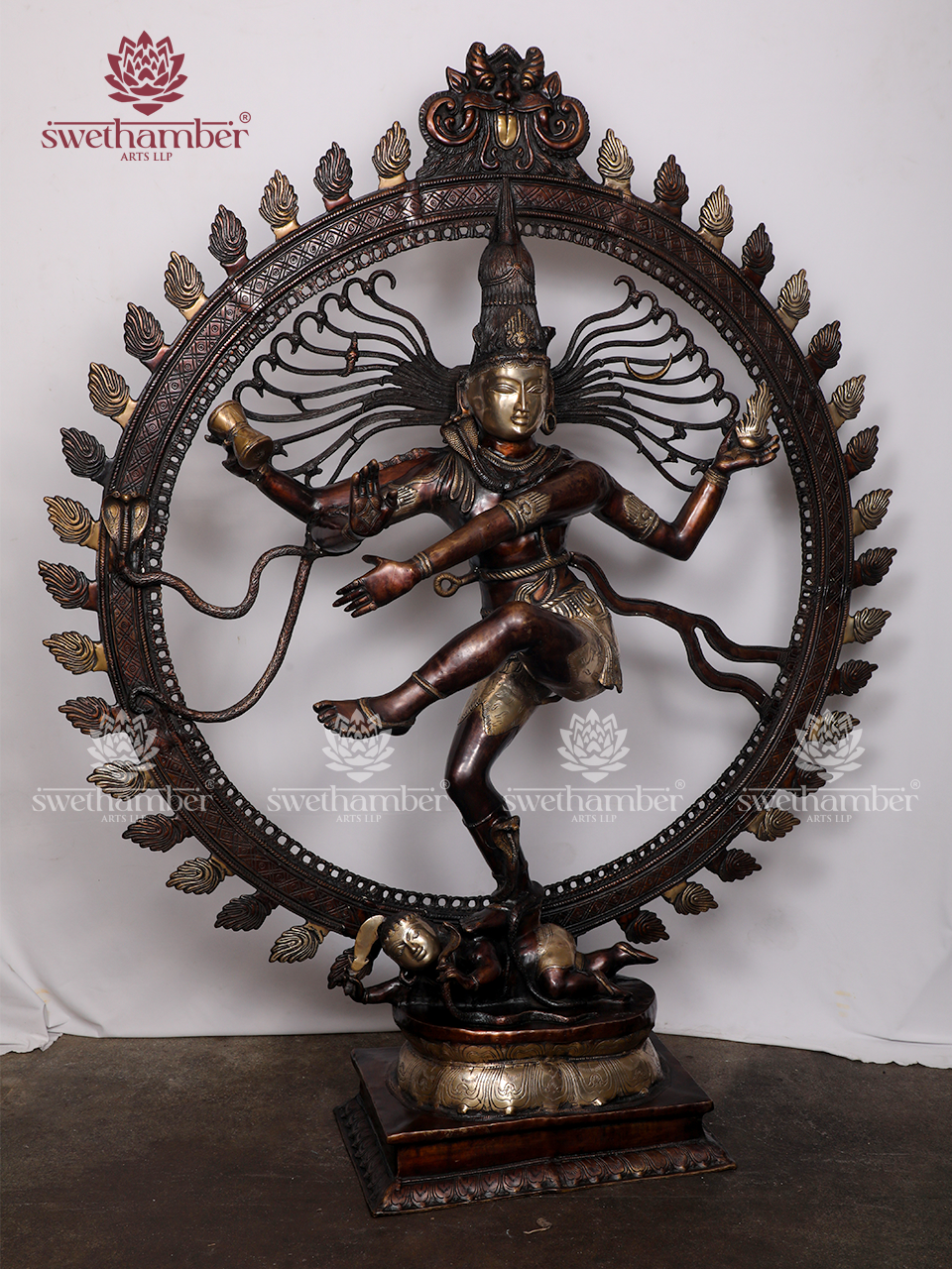Large Nataraj Statue | Lord Shiva Nataraja Brass Idol for Home, Temple & Décor