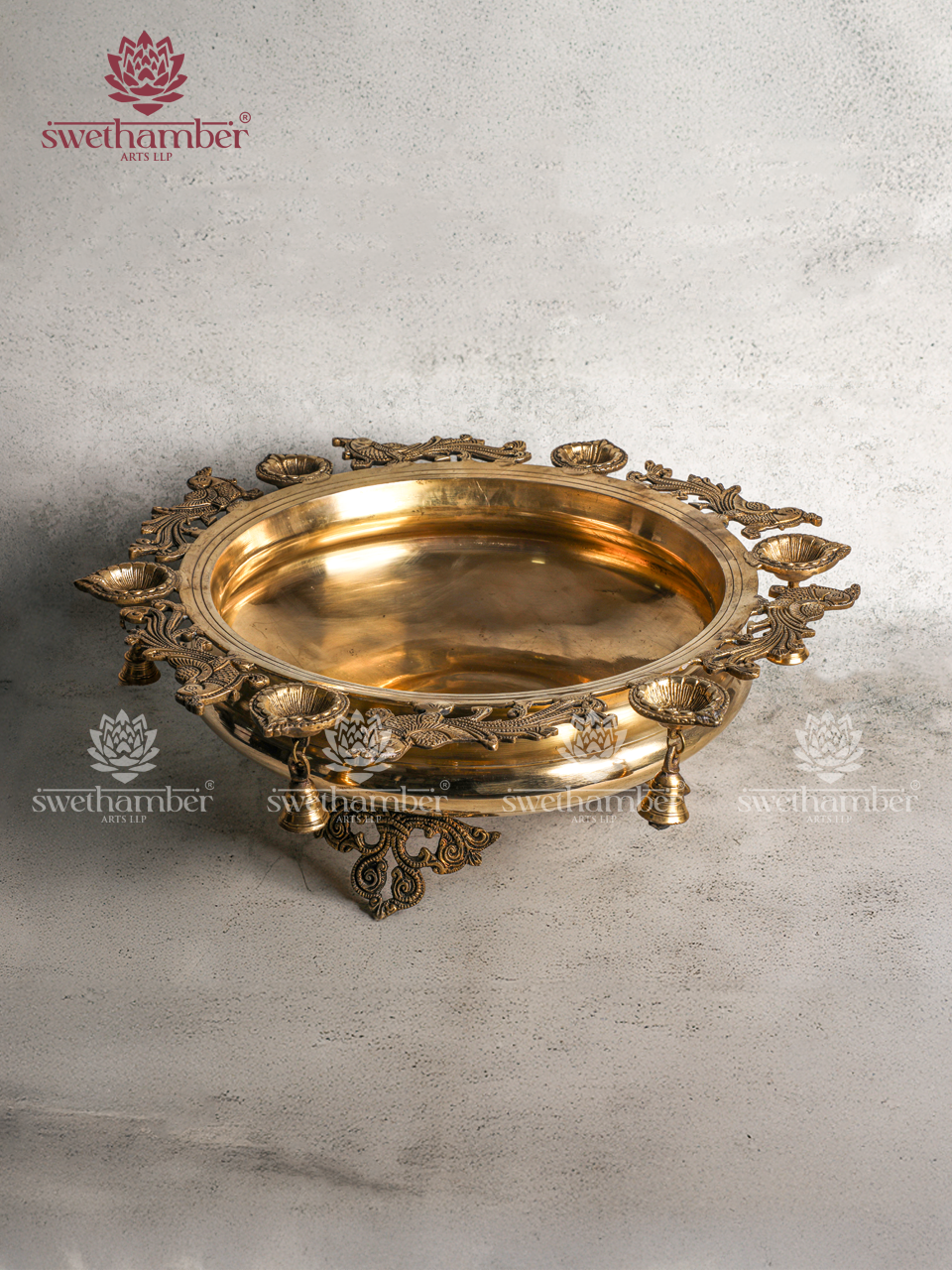 Traditional Brass Urli for Festive & Pooja Use