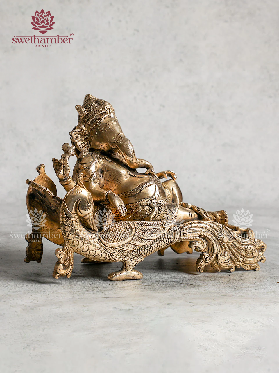 Brass Diwan Ganesha Figurine