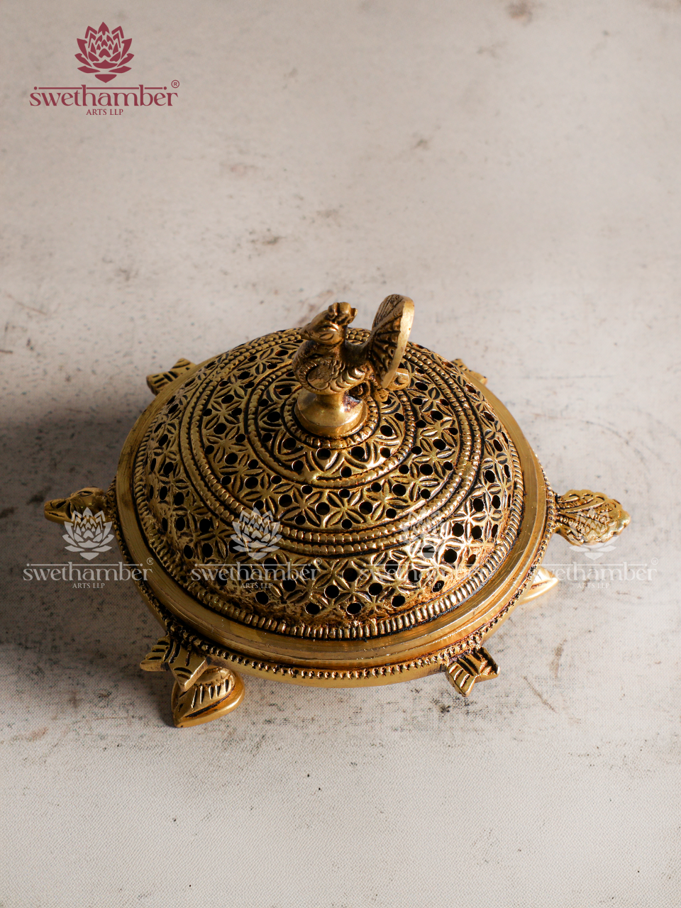 Brass Sambrani & Loban Burner for Home Temple