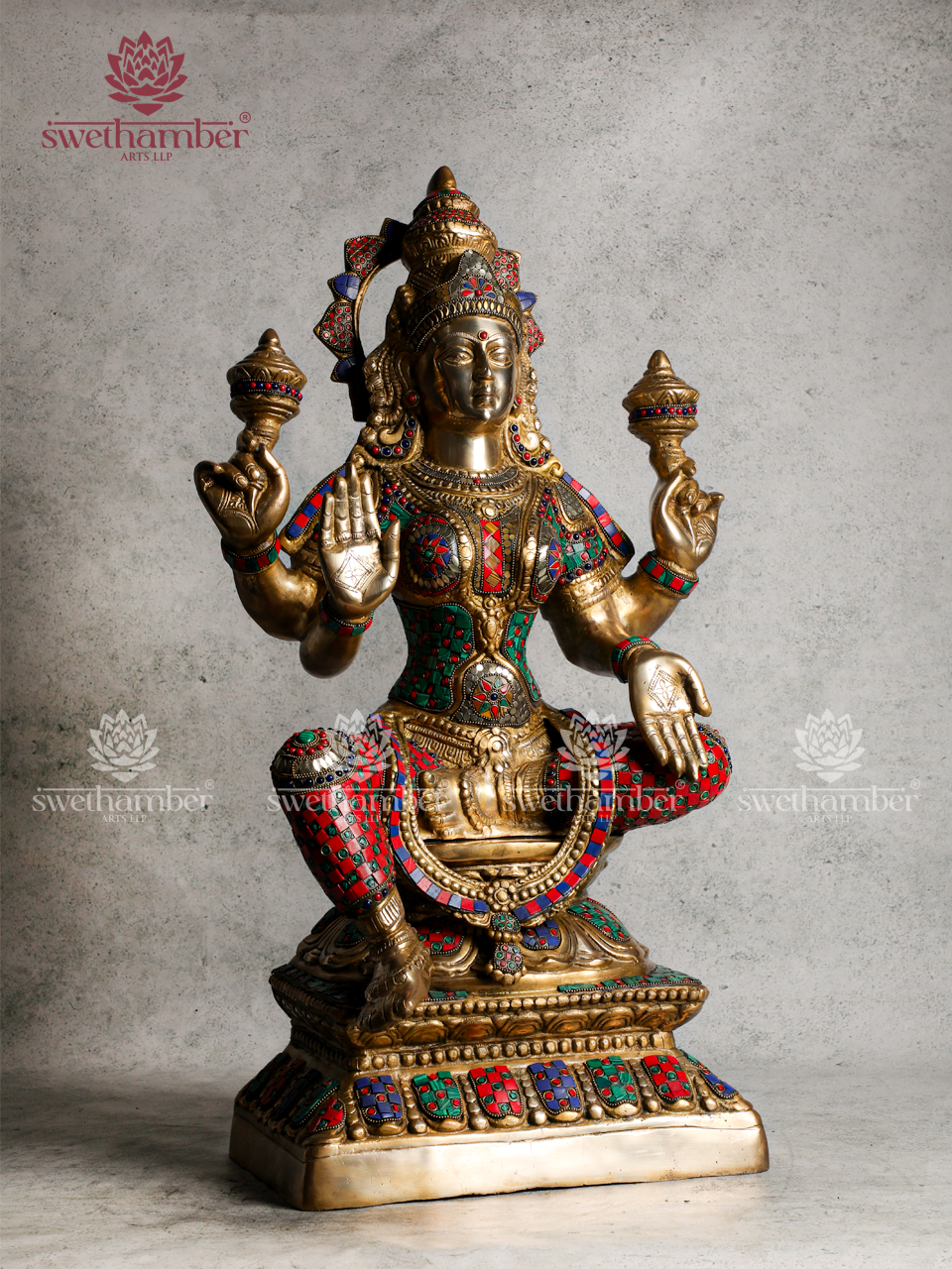 Goddess Lakshmi Brass Idol | Devi Lakshmi Murti for Wealth & Prosperity