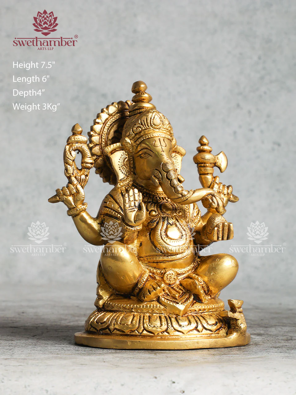 Brass Lord Ganesh Murti for Home & office