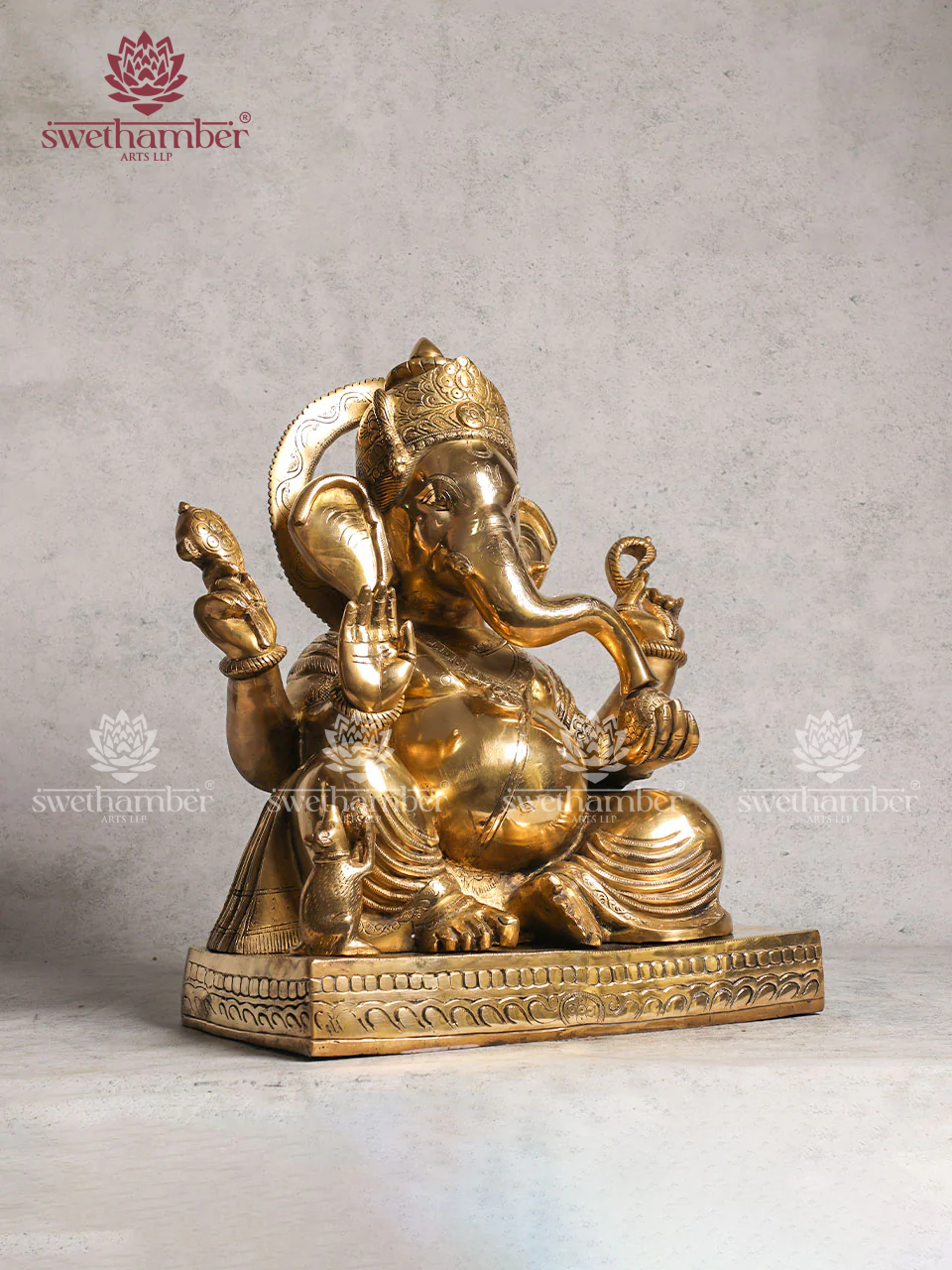 Brass Ganesh Idol For Good Luck