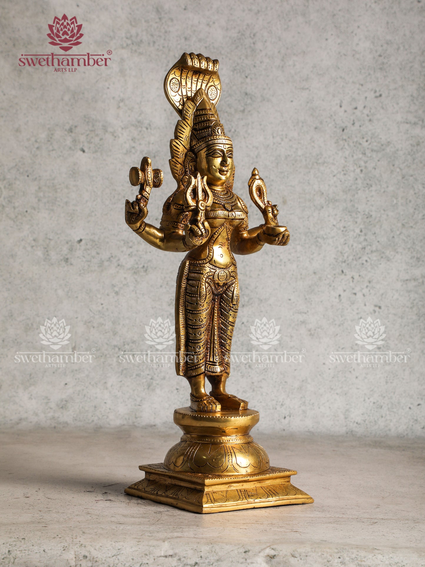 Brass Goddess Mariamma Standing Statue