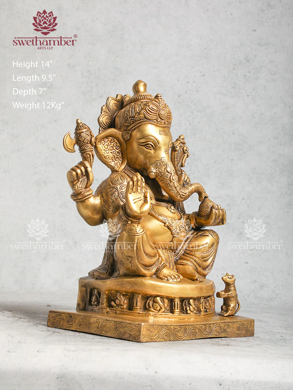 Brass Asta Ganesha Idol