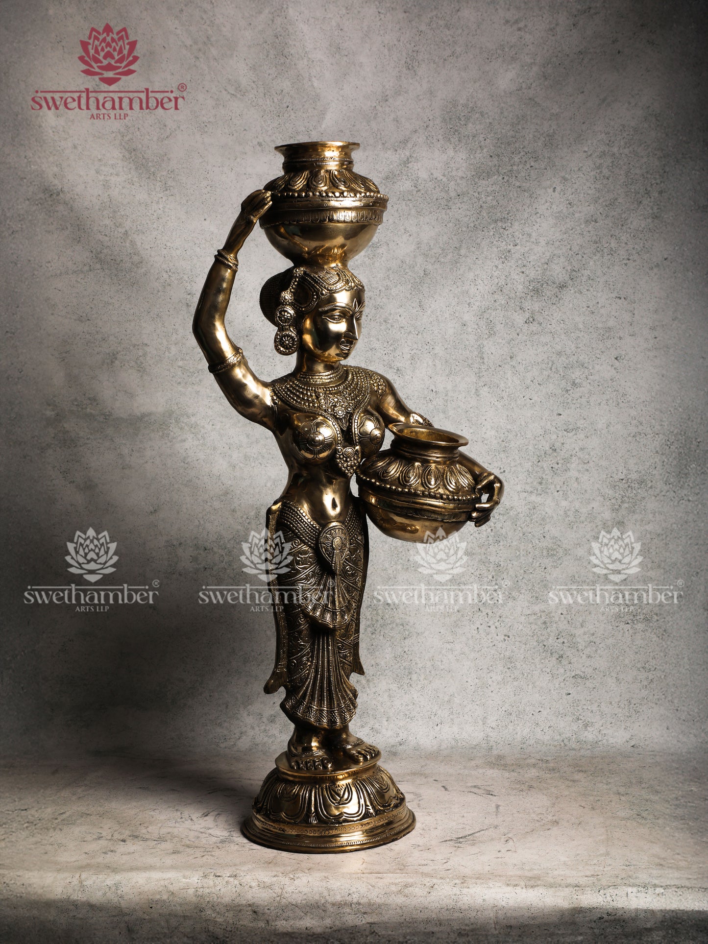 Brass Matka Lady - Decor