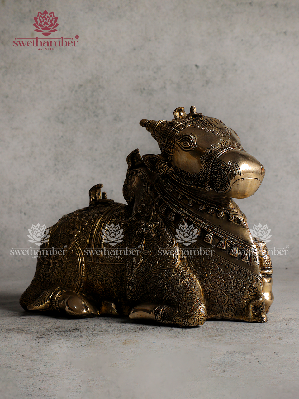 Brass Nandi Idol for Shivratri Pooja