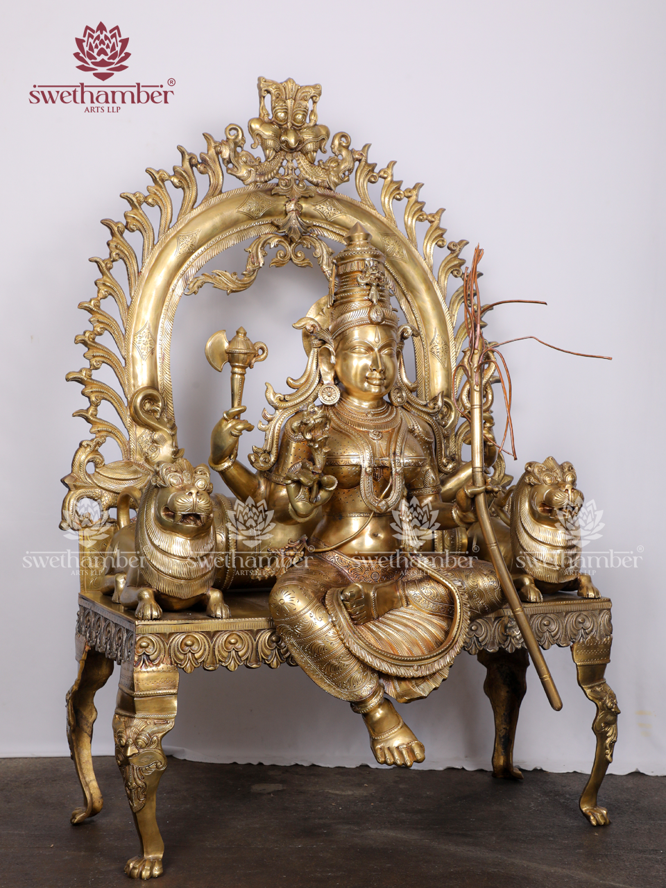 Rajarajeshwari Devi Bronze Idol | Goddess Lalita Tripurasundari Statue for Home & Temple