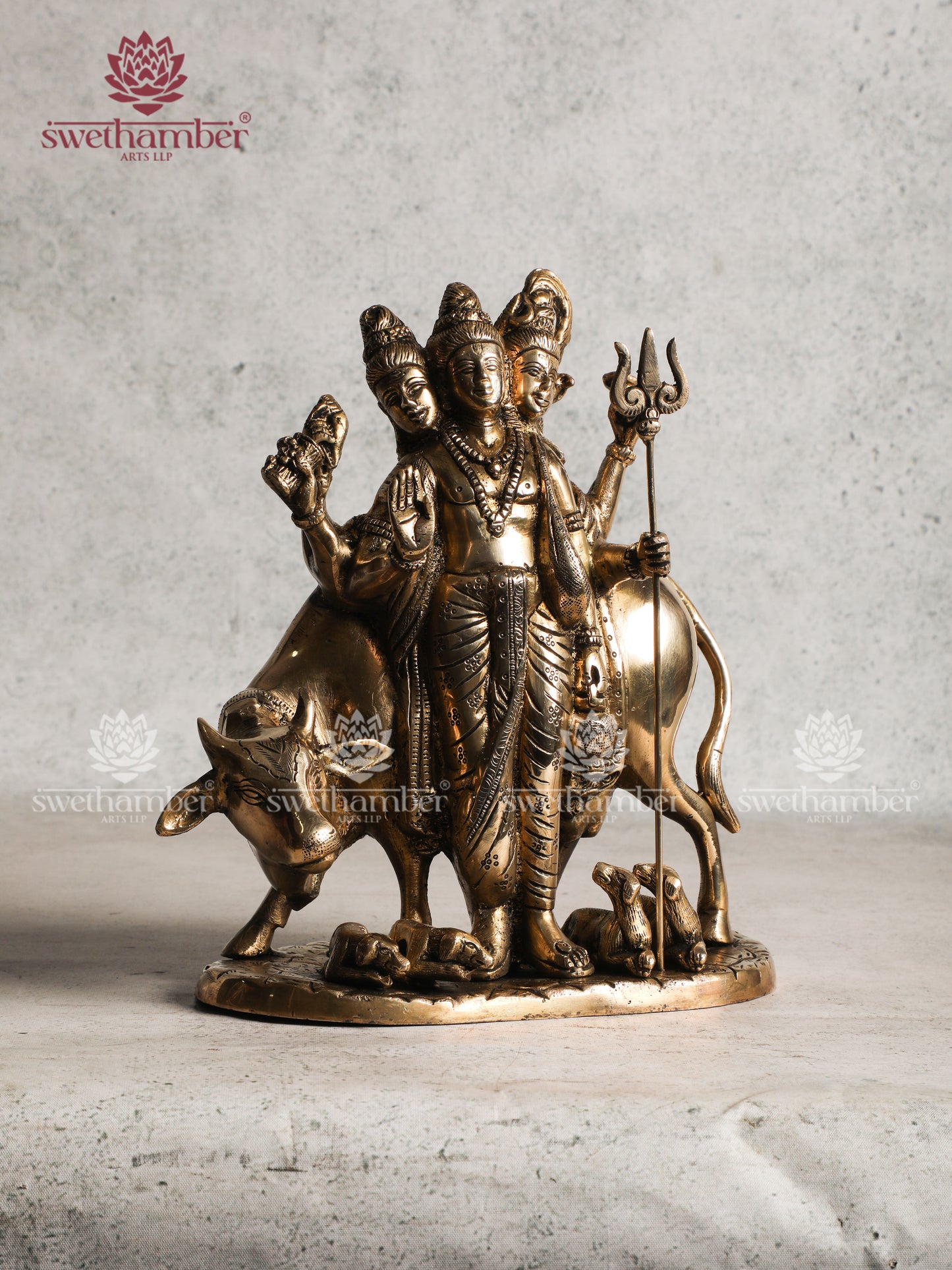 Dattatreya Brass Statue