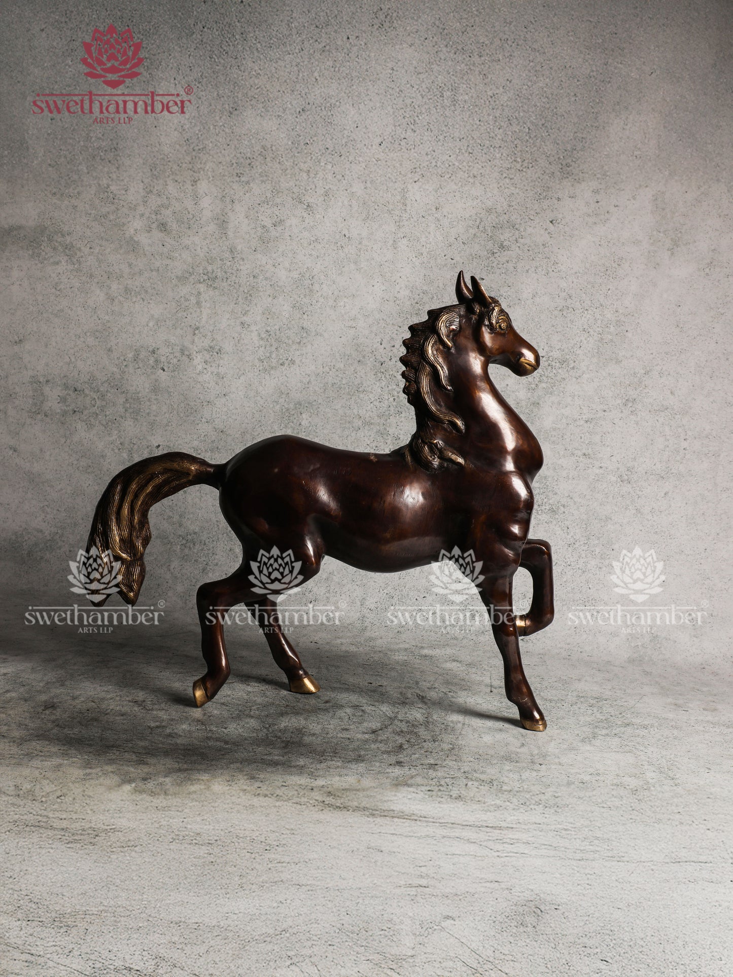 BRASS RUNNING HORSE