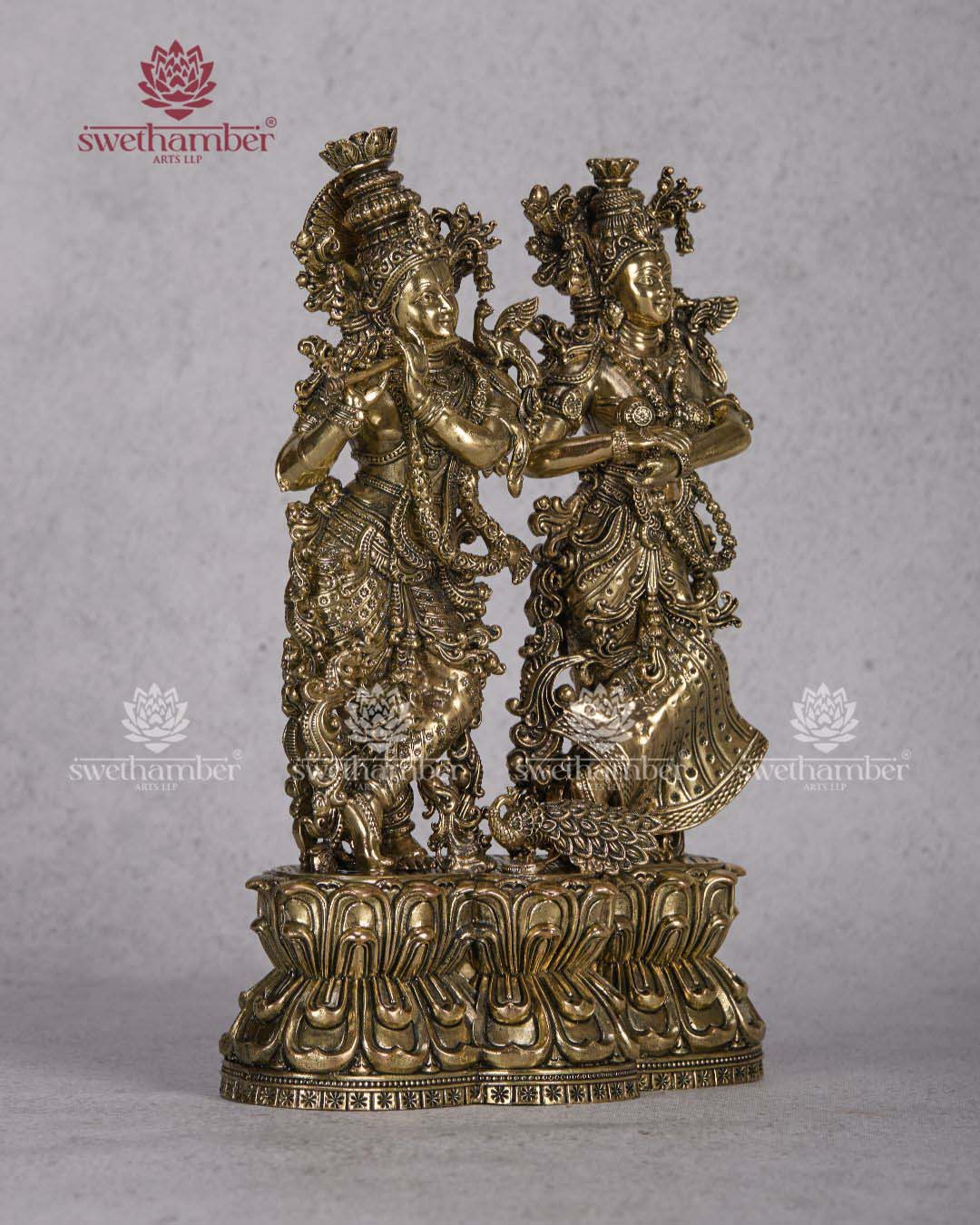 Handcrafted Brass Radha Krishna Statue