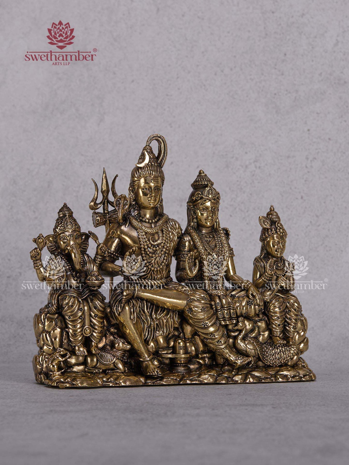 Handcrafted Brass Shiv Parivar Murti – Divine Home Décor & Puja Idol