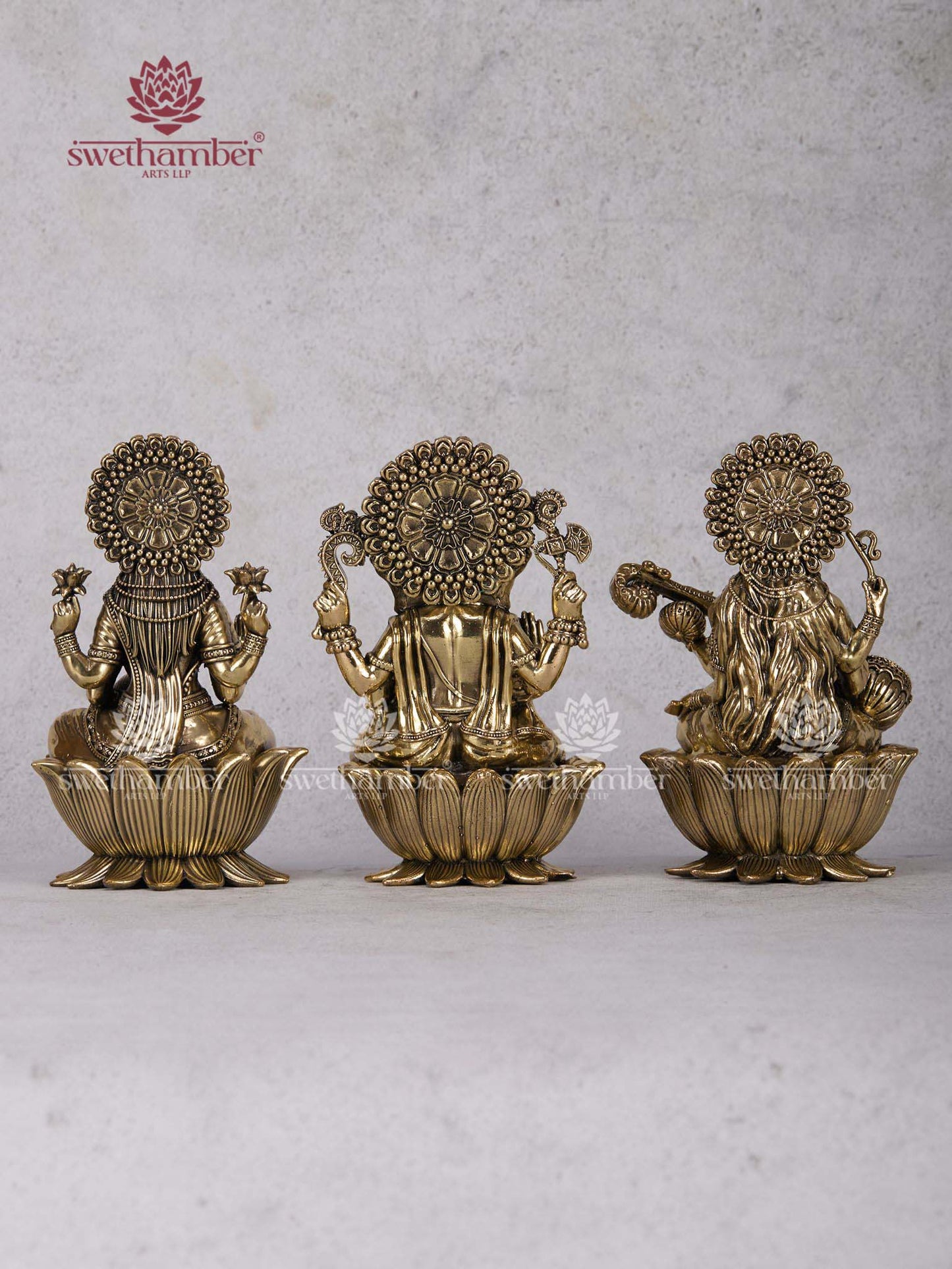 Divine Ganesh Laxmi Saraswati Pooja Set – Auspicious Gift Item