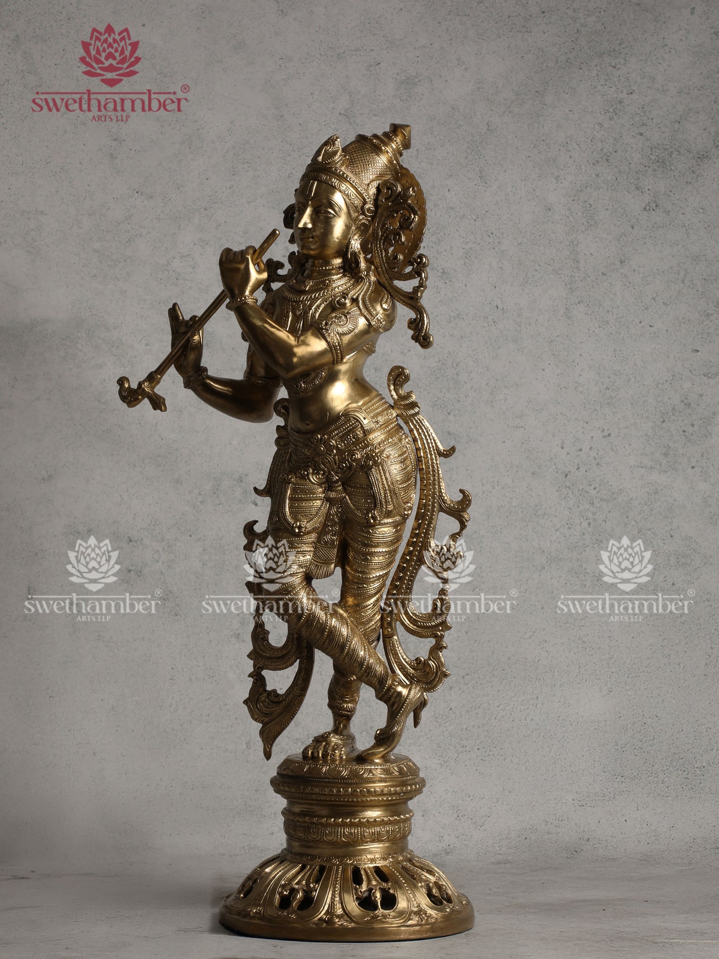 Bronze Lord Krishna statue