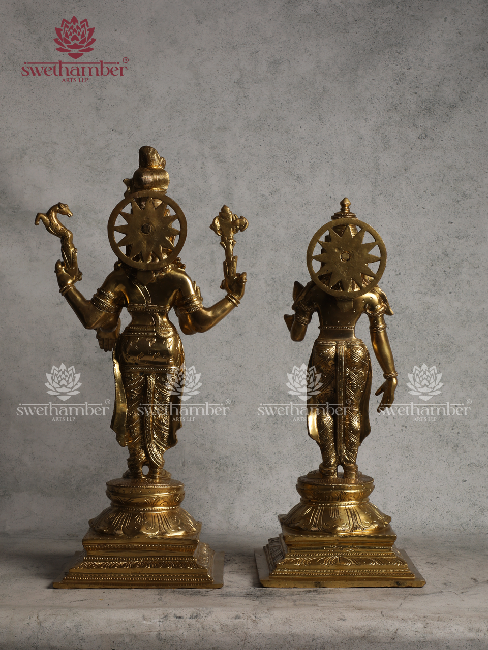 Bronze Standing Shiv Parvati Idol – Divine Couple Statue