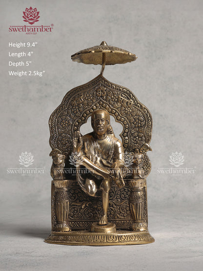 Brass Sai Baba Statue For Home Pooja & Home Décor