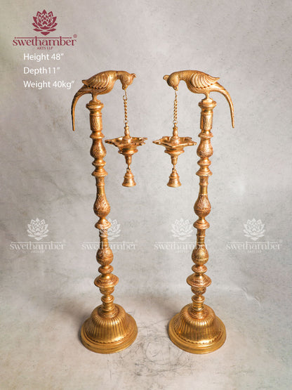Brass Large Parrot lamps