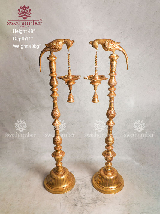 Brass Large Parrot lamps