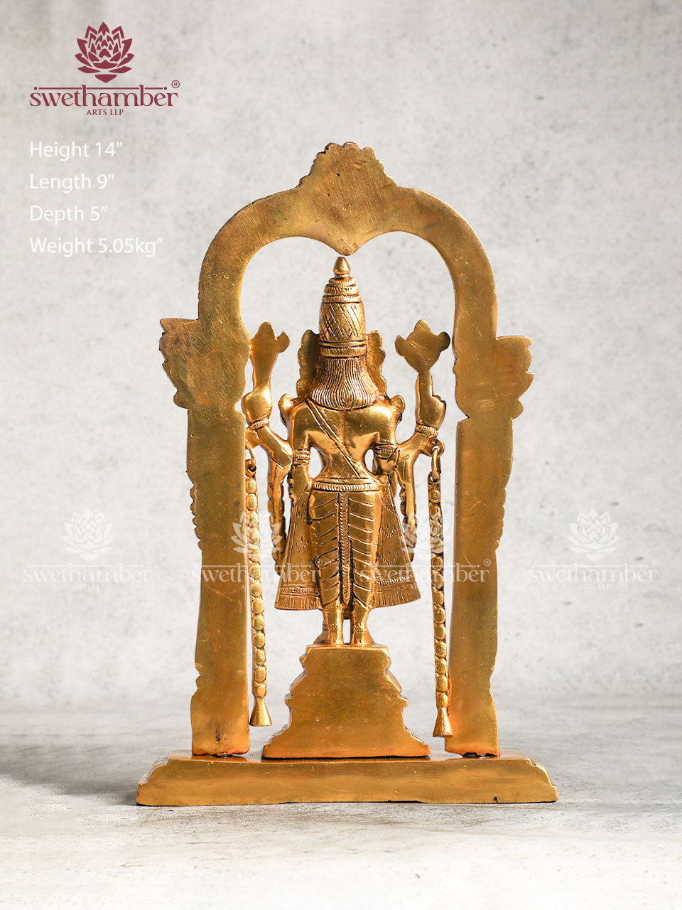 Brass Balaji With Intricate Design