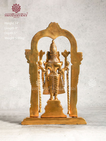 Brass Balaji With Intricate Design