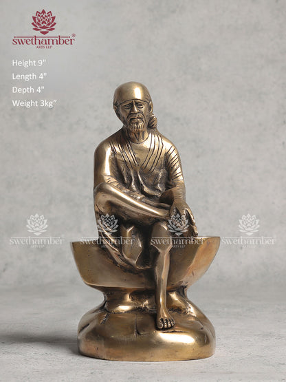 Sai Baba Sculpture In Brass