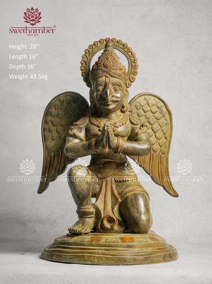Garuda Brass Idol Antique Finish