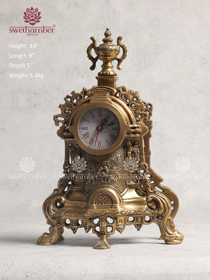 Brass Vintage Antique Table Clock