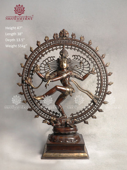Brass Large Nataraja Antique Idol