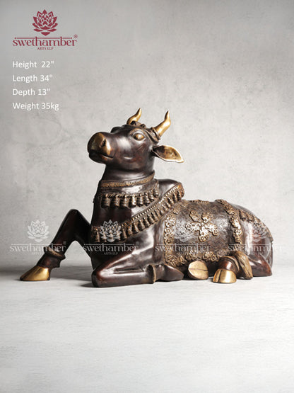 Indian Brass Nandi Statue