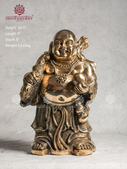 Happy Man Brass Figurine