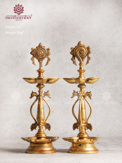 Golden Finish Brass Table Lamp