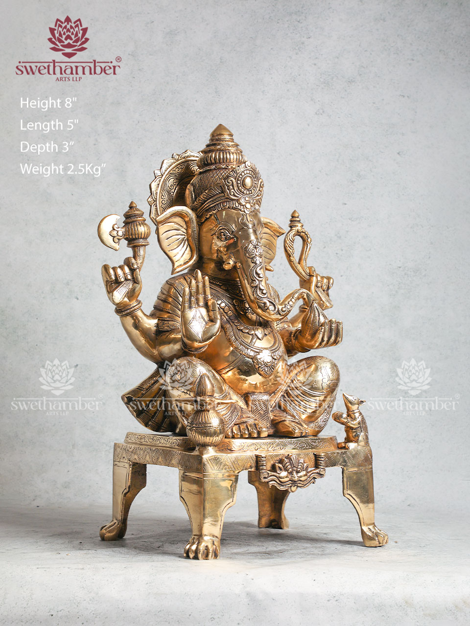 Brass Ganapati Murti For Home & Office