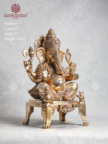 Brass Ganapati Murti For Home & Office