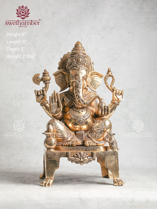 Brass Ganapati Murti For Home & Office