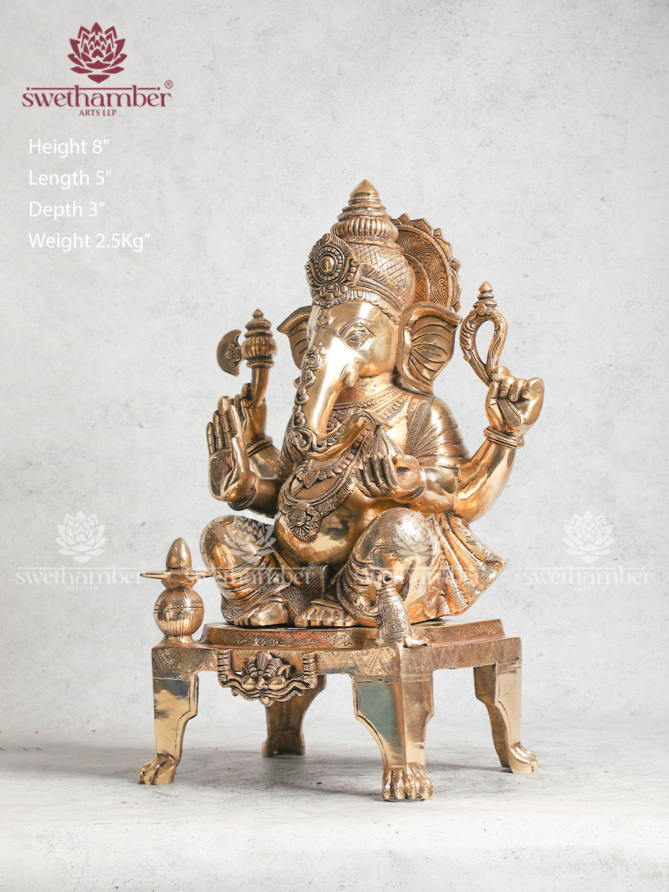 Brass Ganapati Murti For Home & Office