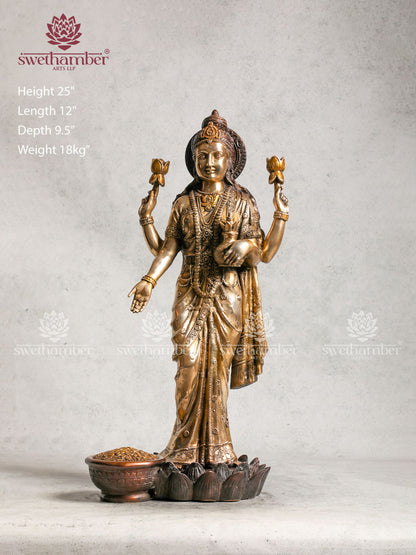 Goddess Standing Lakshmi statue