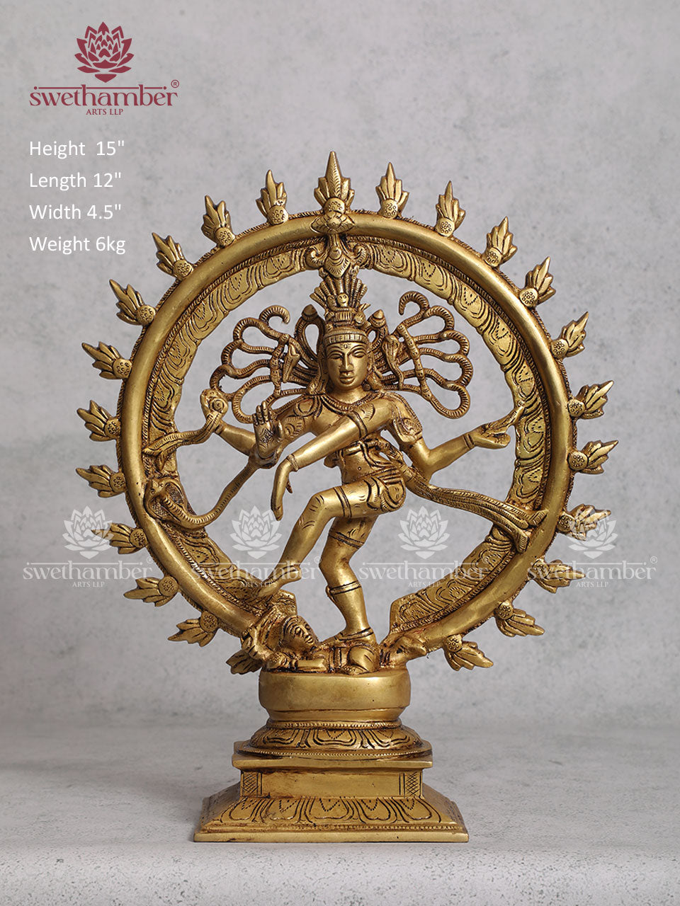 Decorative brass Nataraja statue