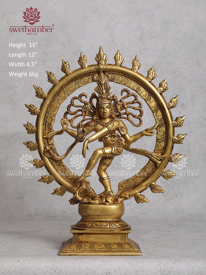 Decorative brass Nataraja statue