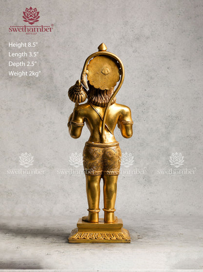 Brass Lord Standing Hanuman Statue