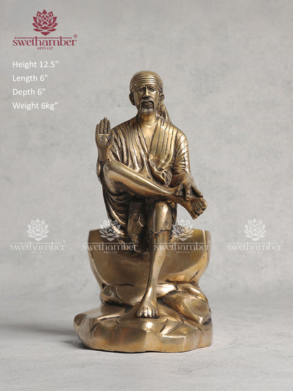 Sai Baba Sculpture In Brass