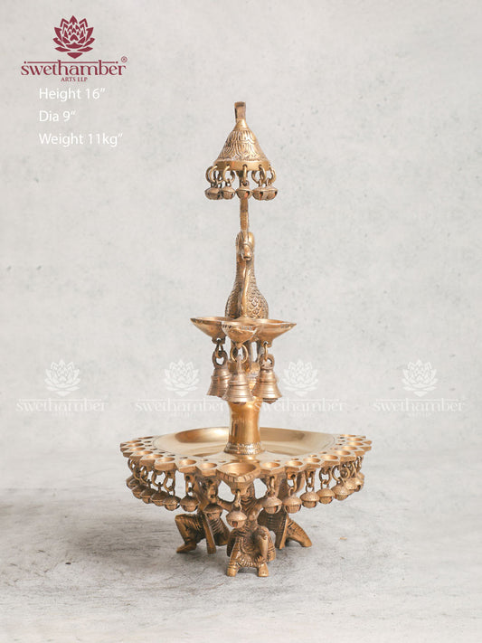 Antique Brass Deepam For Gifts & Festival Oil Lamp