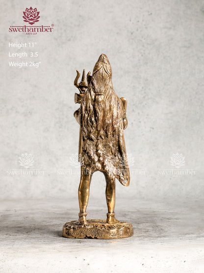 Brass Standing Shiva Idol For Home Décor
