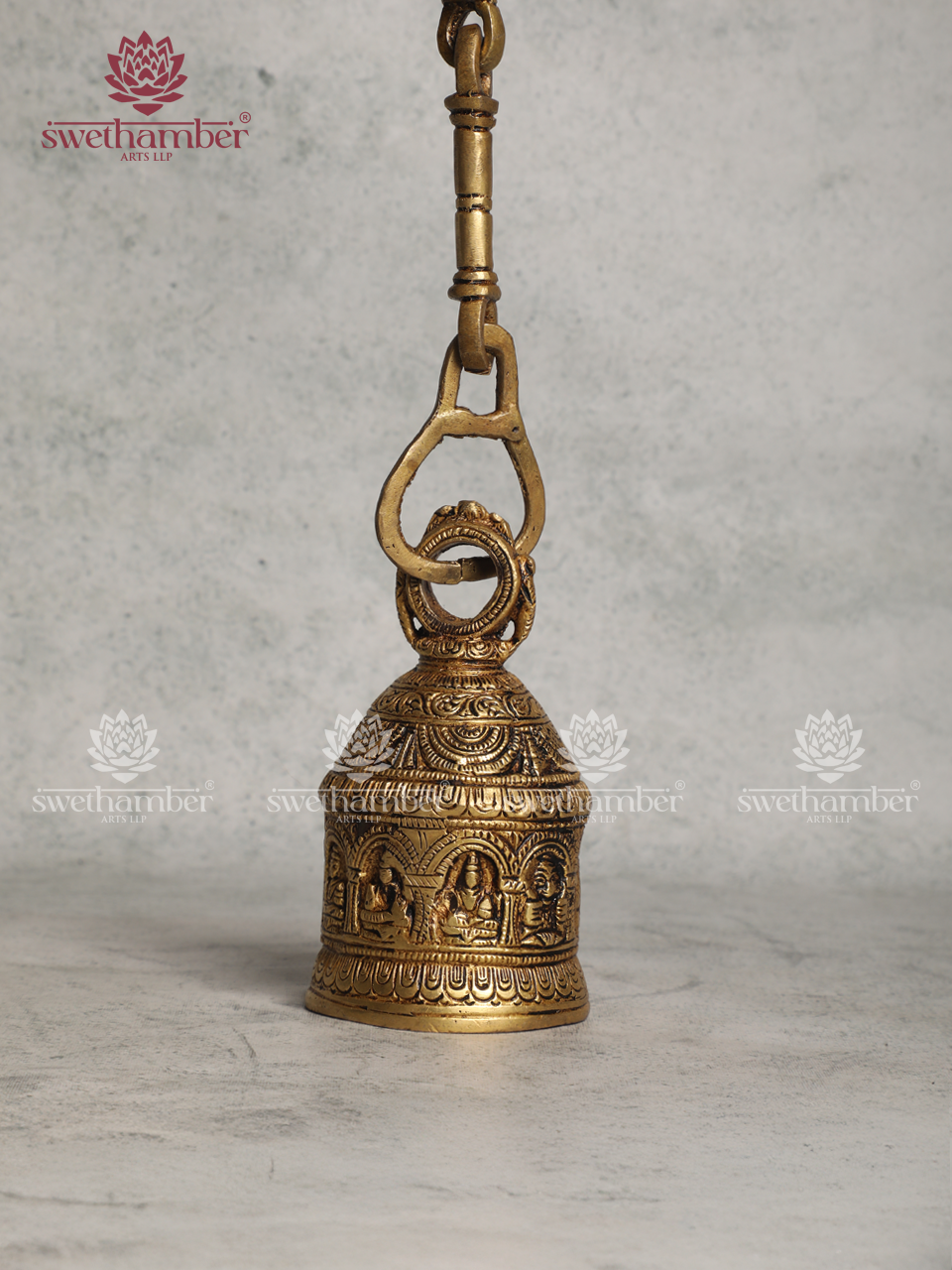 Brass Hanging Bell – Traditional Temple & Pooja Bell