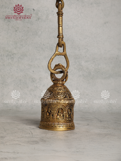 Brass Hanging Bell – Traditional Temple & Pooja Bell